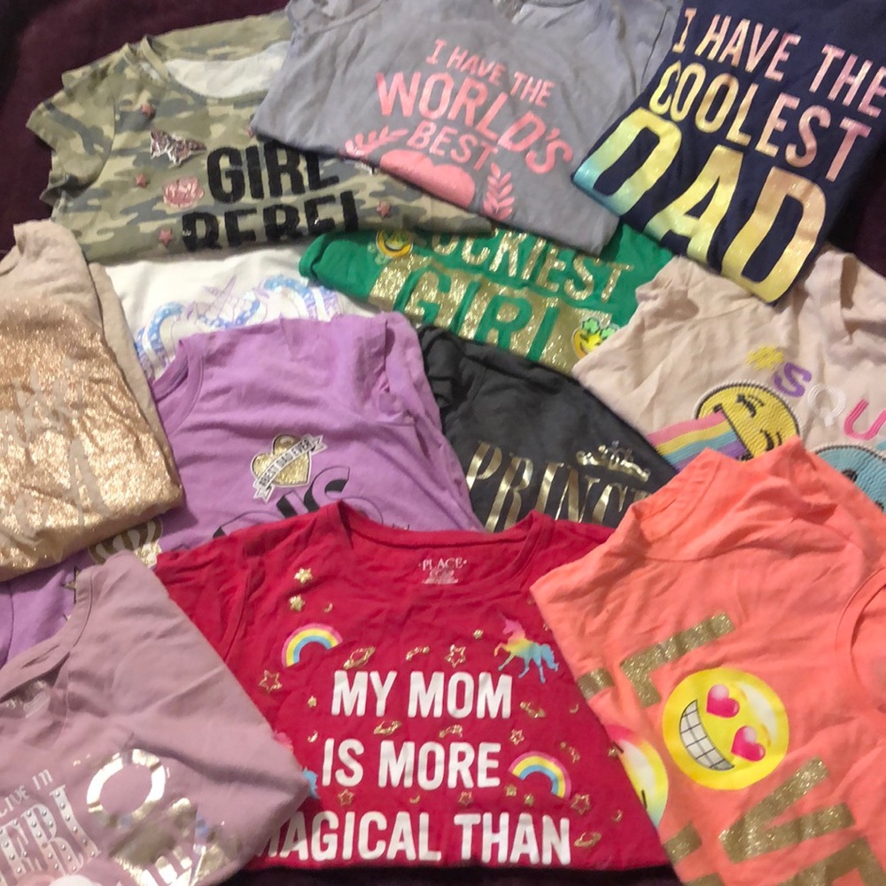 11 short sleeve 1 long sleeve 1 skirt 1 short